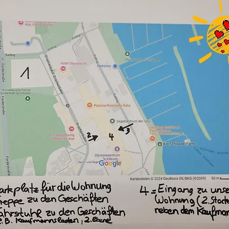 Διαμέρισμα Kiel - Kasing Inkl Wlan Bezogene Betten Und Handtuecher Schilksee